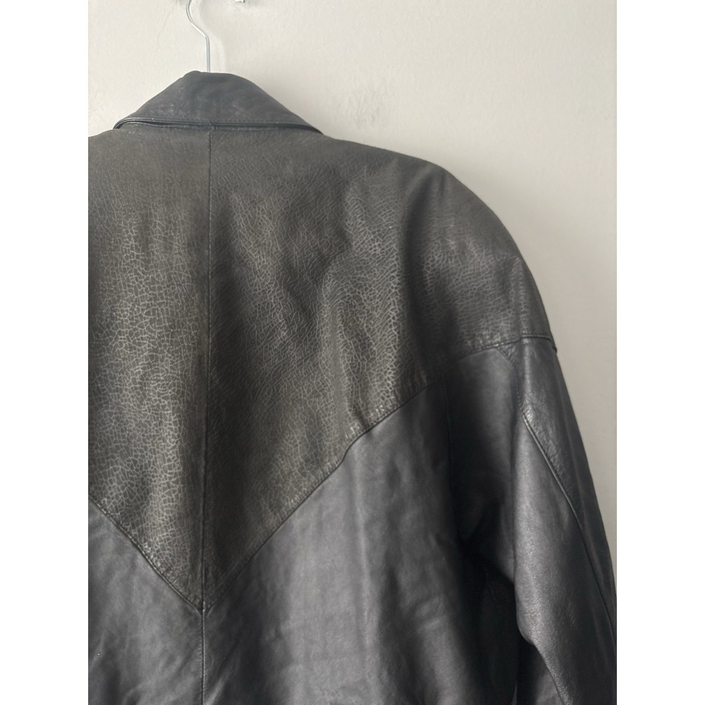 Vintage Wilson's Suede & Leather Oversized Biker Bomber Jacket‎ 80s/90s Sz Large - Picture 9 of 14
